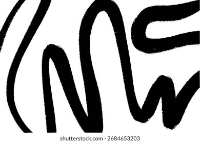 Paint Brush Lines Abstract Texture Black and White Background