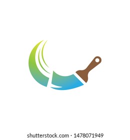 paint brush logo business vector template