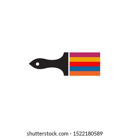 Paint brush logo design icon vector template