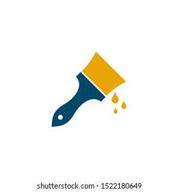 Paint brush logo design icon vector template