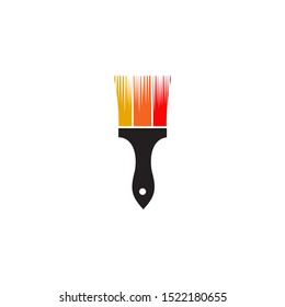 Paint brush logo design icon vector template