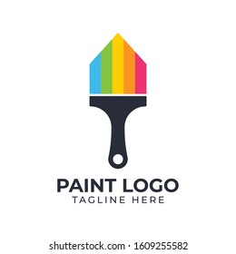 paint brush logo design template