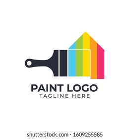 paint brush logo design template