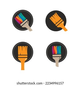 Paint brush logo design template inspiration, - Vector.