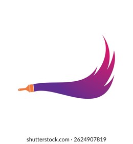 Pintar pincel logotipo ícone design