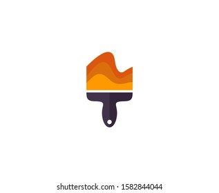 Paint brush logo icon vector 