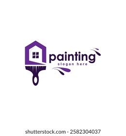 paint brush logo, painting service logo