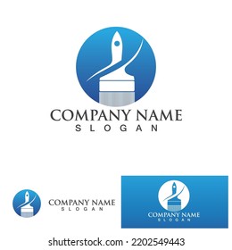 Paint brush logo and symbol 