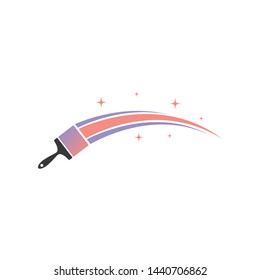 Paint brush Logo Template vector icon Illustration design 