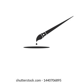 Paint brush Logo Template vector icon Illustration design 