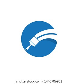 Paint brush Logo Template vector icon Illustration design 