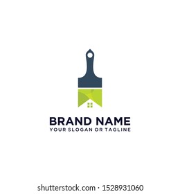 Paint brush logo vector art