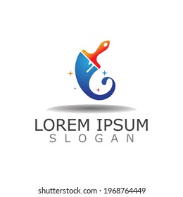 Farbdesign für Vektorgrafiken, Symbole und Grafiken mit Farbpinsel