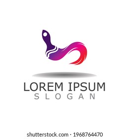 Paint Brush Logo Vector Art, Icons, and Graphics color design