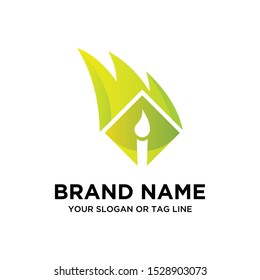 Paint brush logo vector full color art