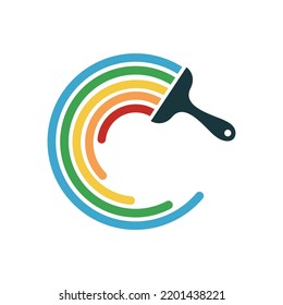 Paint Brush logo vector illustration