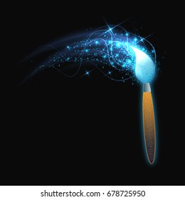 Paint brush, magic illustration. Vector graphic