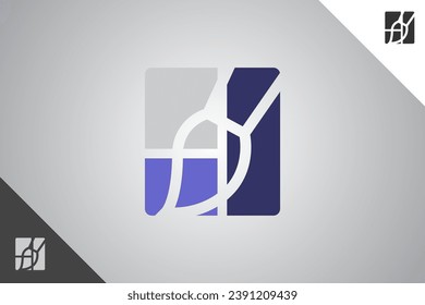 Paint brush modern logotype. Perfect and minimal logo for business related to art, design and creativity industry. Isolated background. Vector eps 10.