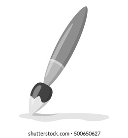 Paint brush monochrome icon. Illustration for web and mobile design.