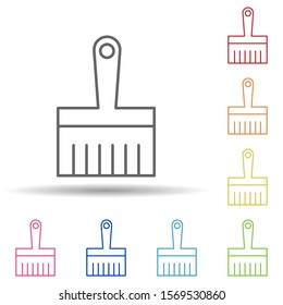 Paint brush in multi color style icon. Simple thin line, outline vector of construction icons for ui and ux, website or mobile application