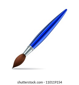 Paint Brush On White Background Vector Stock Vector (Royalty Free ...