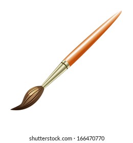 paint brush on white background. vector illustration 