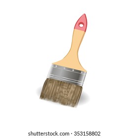 Paint brush on a white background