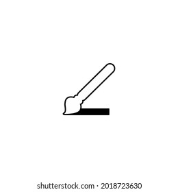 Paint Brush Outline icon simple vector perfect illustration