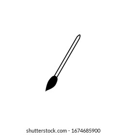 Paint brush outline icon. Vector illustration on white background