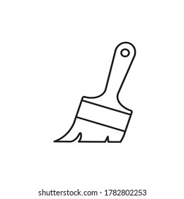 Paint brush outline icon vector design template