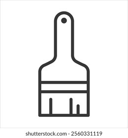Paint Brush Outline Icon Vector Illustration