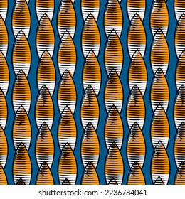 Paint brush ovals ornament. Seamless pattern. Hand drawn leaves backdrop. Oval shapes wallpaper. Geometric leafs background. Ethnic motif. Tribal digital paper. Leafy textile print. Vector work.