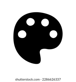 Paint brush and Painter palette   icon vector