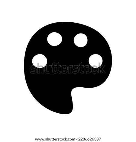 Paint brush and Painter palette   icon vector