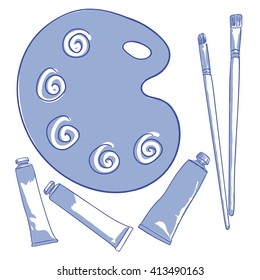 paint brush palette