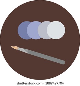 paint brush and palette of colors