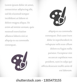 Paint brush with palette icon vector