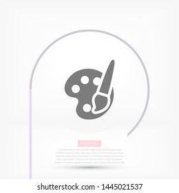 Paint brush with palette icon vector . Lorem Ipsum Illustration design