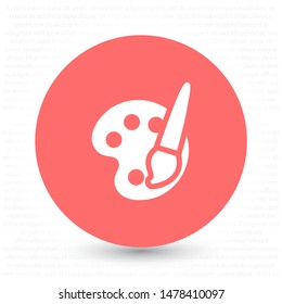 Paint brush with palette icon vector . Lorem Ipsum Illustration design