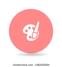 Paint brush with palette icon vector . Lorem Ipsum Illustration design