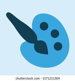 Paint brush with palette icon vector . Lorem Ipsum Illustration design
