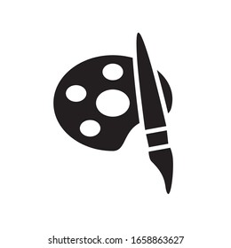 Paint brush palette icon vector design template