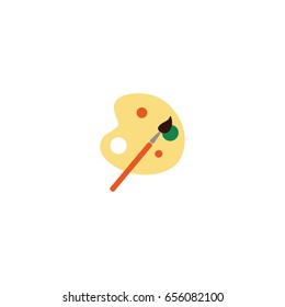 Paint brush with palette icon vector