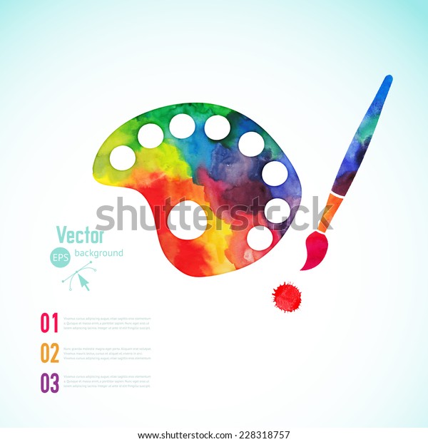 Paint Brush Palette Icon Vector Art Stock Vector Royalty Free