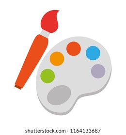 paint brush and pallette