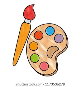 paint brush and pallette