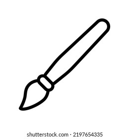 Paint Brush Pen Icon Black Outline Stock Vector (Royalty Free ...