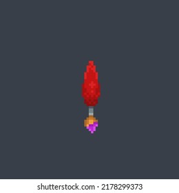 paint brush in pixel art style