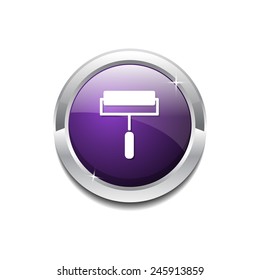 Paint Brush Purple Vector Icon Button