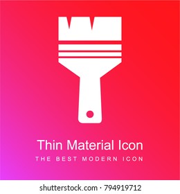 Paint brush red and pink gradient material white icon minimal design